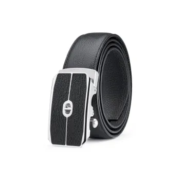 Chrisdien Deny Business Automatic Buckle Genuine Leather High End Cow Leather Leather Belts Men's Black 3.5CM