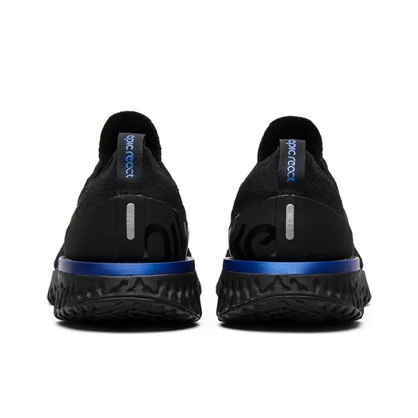 Nike Epic React Flyknit Black Racer Blue-4