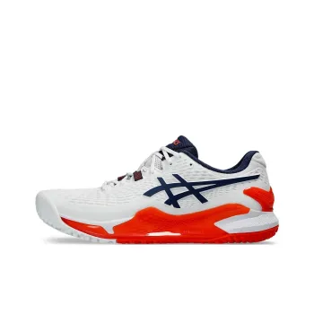 Asics Gel Resolution 9 Anti Slip Wear Resistant Low Top Tennis Shoes Men's White