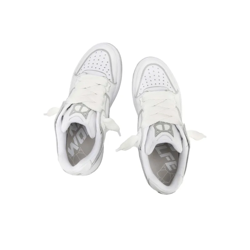 Naked Wolfe Kash Slip Resistant Low Top Skateboard Shoes Men's White-4