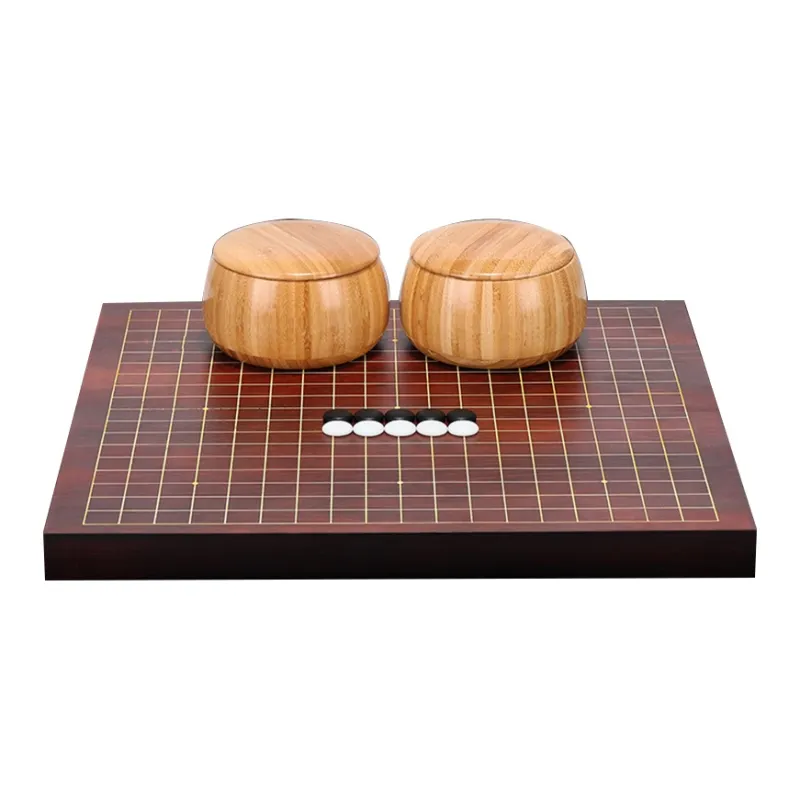 Imono Go Board Double Sided Beginner Set Genuine Yunzi Black White Chinese Chess 2 in 1 Solid Wood Board Games-1