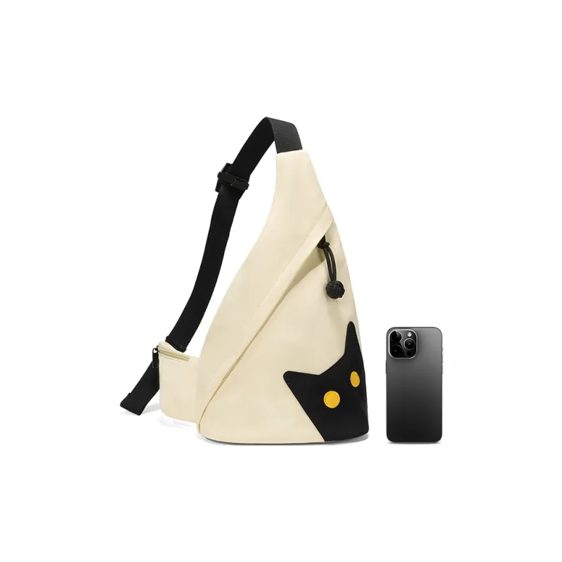 NOXXON Nylon Fabric Shoulder Bags Sling Bags Regular Women's Custard/Obsidian Black-2