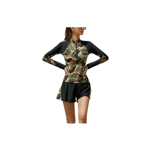 Sanqi Two-Piece Swimsuits Women's Camouflage