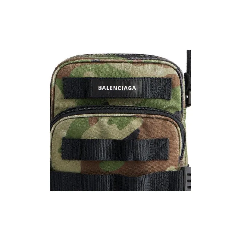 Balenciaga Army Camouflage Printed Messenger Bag-4