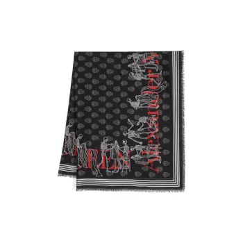 Alexander McQueen Modal Knit Scarves Men's Black