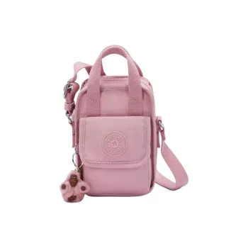 Kipling Polyamide One Shoulder Crossbody Cell Phone Pouch Small Size Unisex Pink