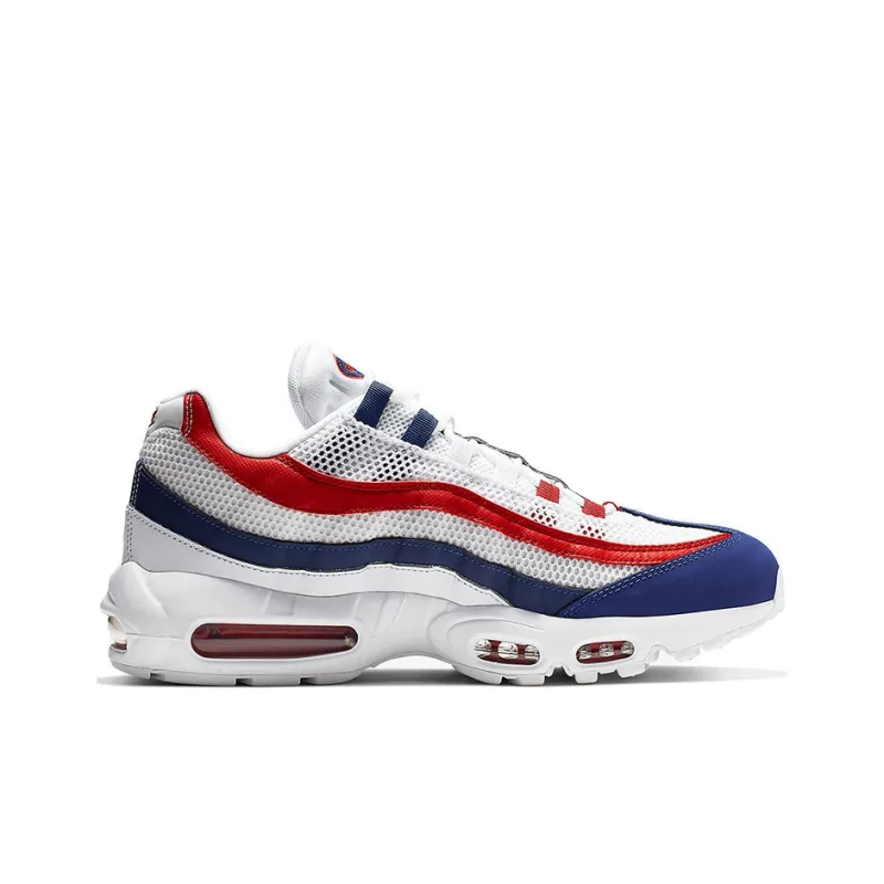 Nike Air Max 95 White Deep Royal Blue Gym Red-1