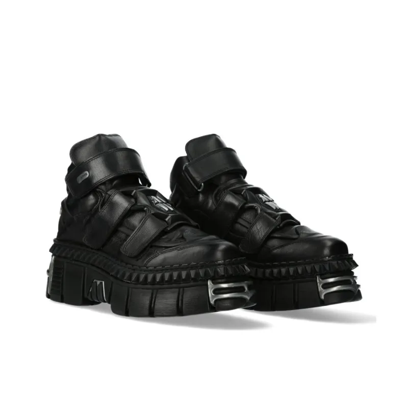 NEW ROCK High-Top Casual Shoes Unisex Black-3