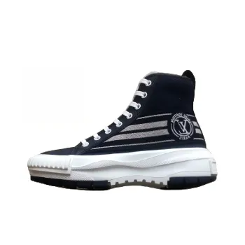 LOUIS VUITTON Squad High Top Casual Shoes Women's Dark Blue