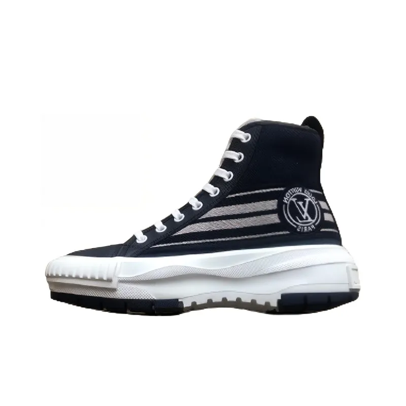 LOUIS VUITTON Squad High Top Casual Shoes Women's Dark Blue-0