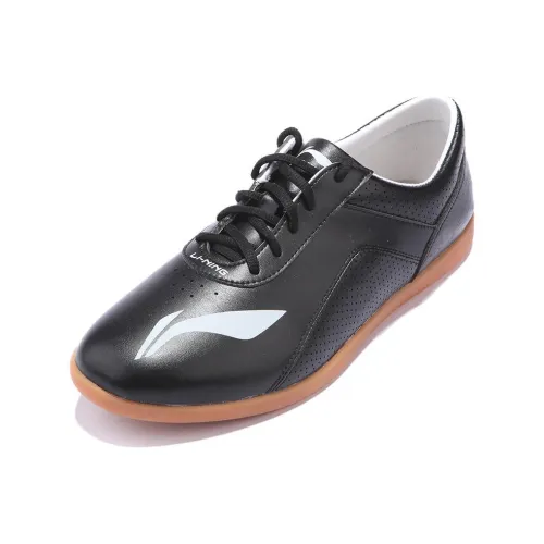 LiNing Tai Chi Cushioning Wear-Resistant Low-Top Training Shoes Unisex Black White