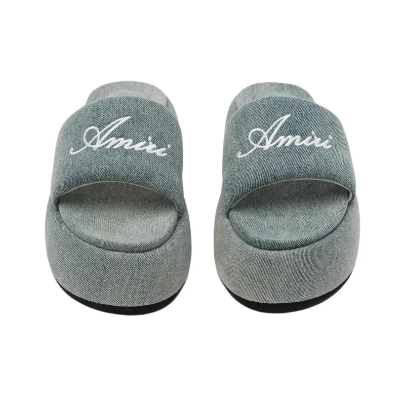 AMIRI Slide Slippers Women's Light Blue-4