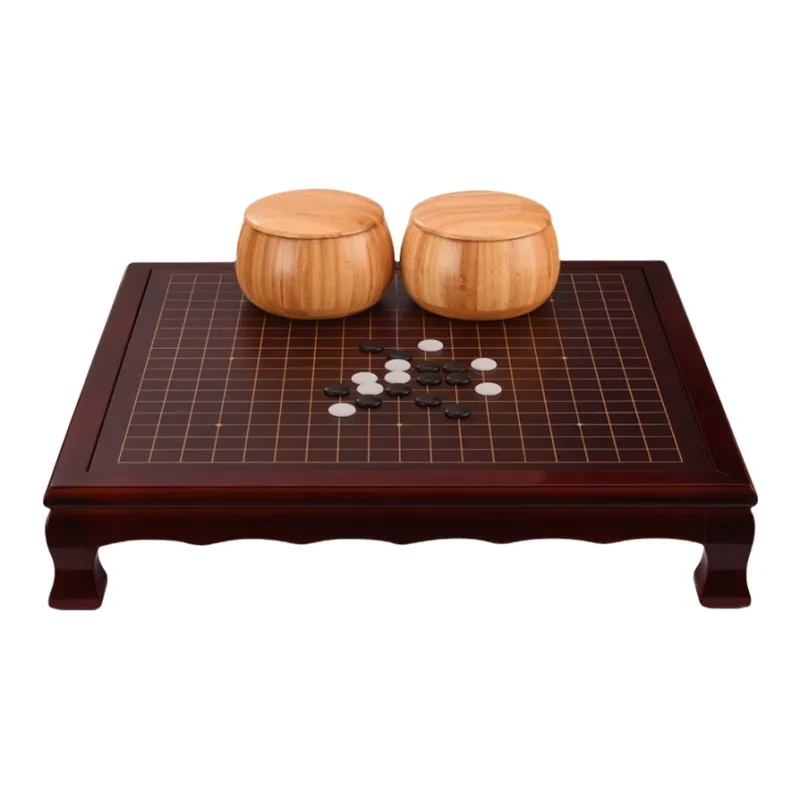 Imono Go Board Solid Wood Chinese Chess Cloud Pieces Five In A Row Genuine 2 in 1 Go Stone Board Games-0