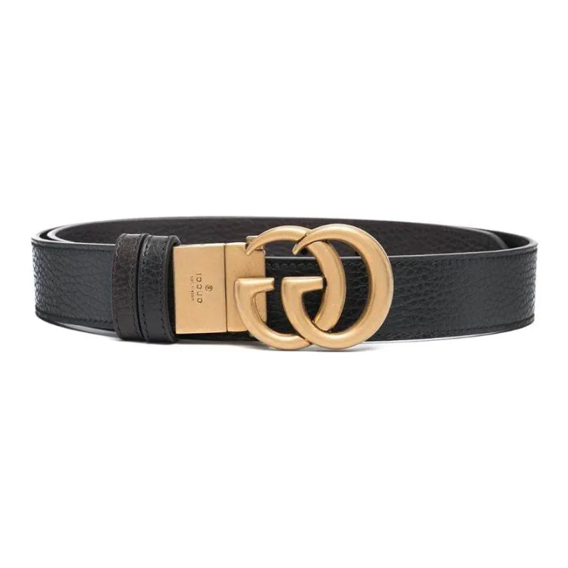GUCCI Double G Buckle Leather Belt-1