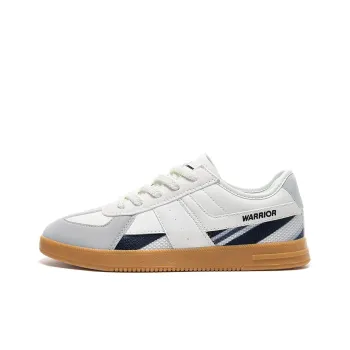 Warrior Lightweight Wear Resistant And Slip Resistant Low Top Skateboard Shoes Women's Ecru Gray Blue