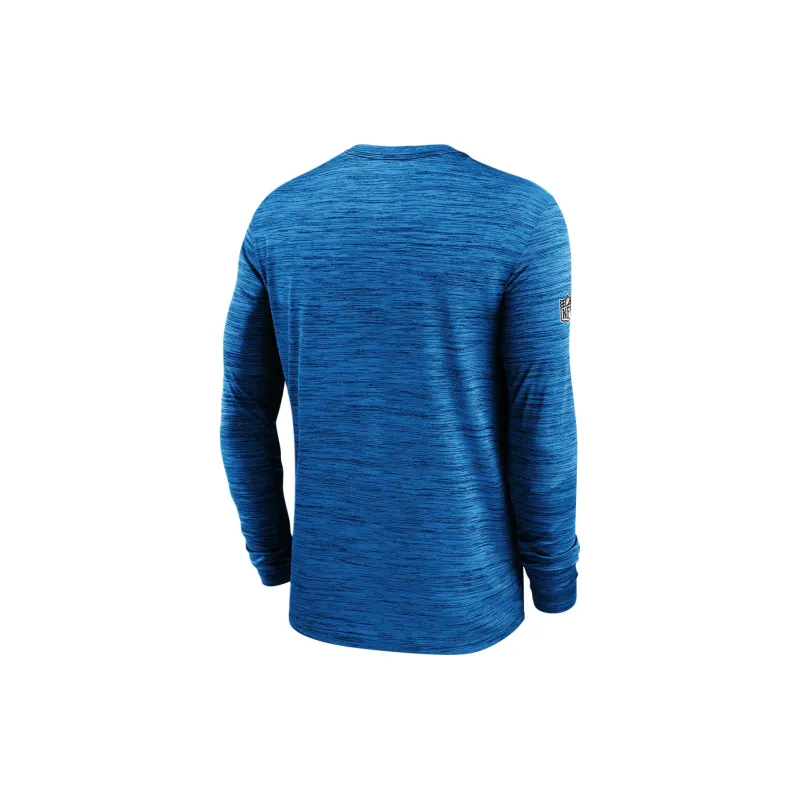 Nike Carolina Panthers Sideline Velocity Men's Nike Dri FIT Nfl Long Sleeve T Shirt-1
