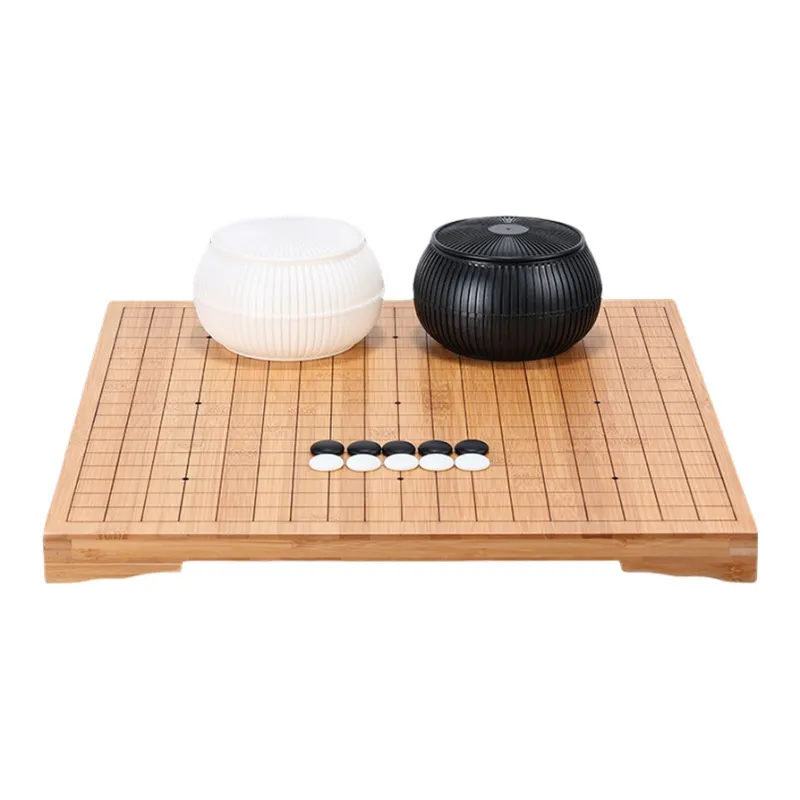 Imono Go Board Set With Yunzi Beginner Black White Five In A Row Stones Solid Wood Chess 2 in 1 Board Games-8