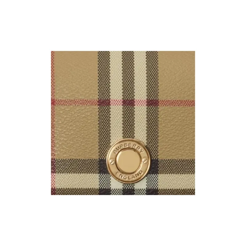 Burberry Polyurethane And Polyester Blend Wallet Small Size Women's Beige-3