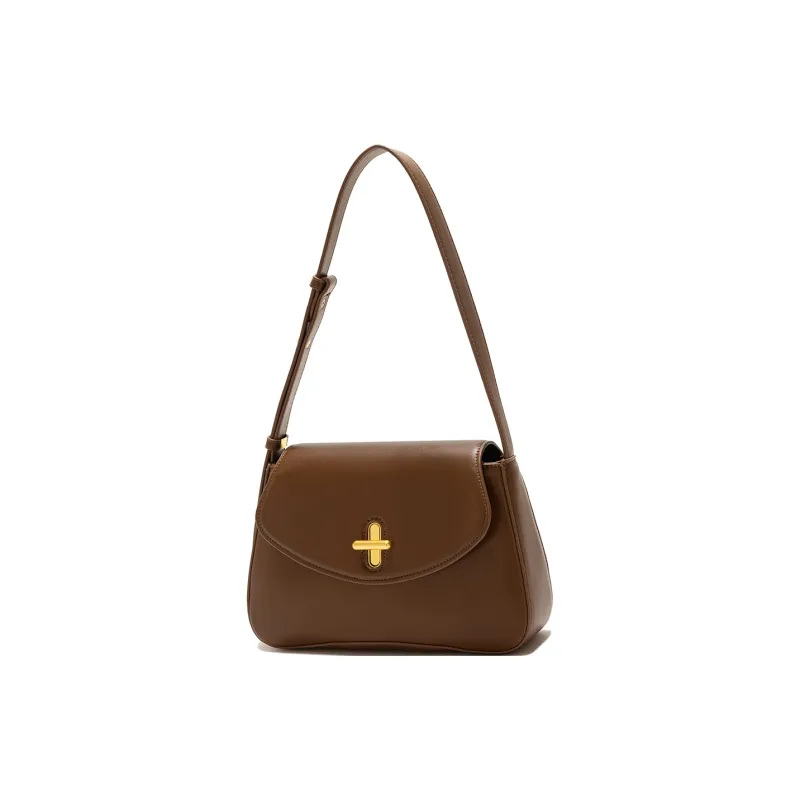 ZAVC PU Shoulder Bag Regular Small Size Women's Coffee/Mocha/Modern Black/Cherry Red-2
