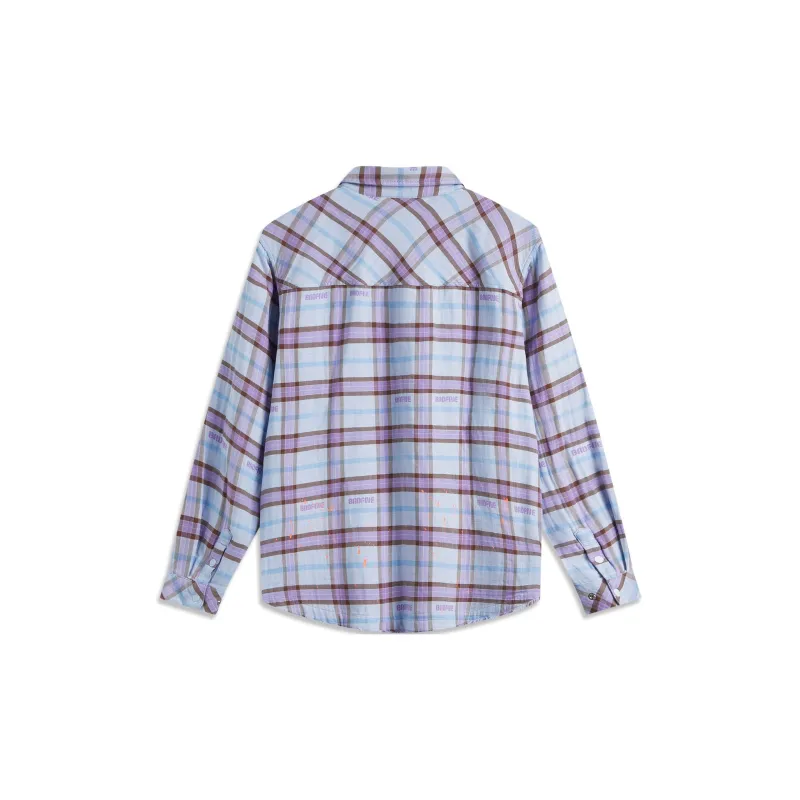 LiNing BadFive Shirt Men's Blue Purple Plaid-1