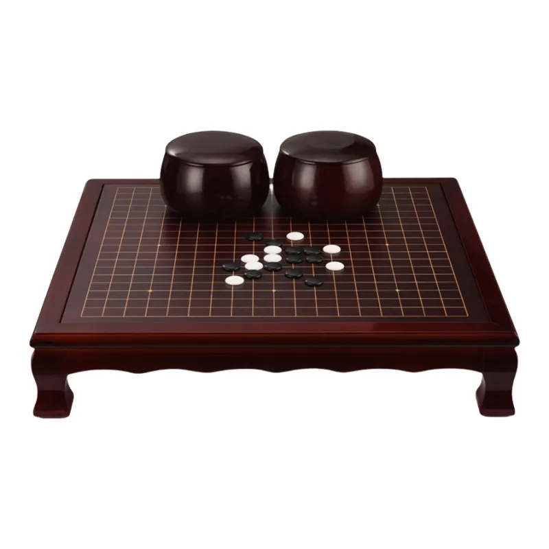 Imono Go Board Solid Wood Chinese Chess Cloud Pieces Five In A Row Genuine 2 in 1 Go Stone Board Games-2