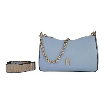 Furla Cow Leather With Nylon Portable Crossbody Bag Shoulder Bag Women's Sky Blue