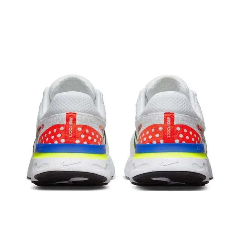 Nike React Infinity Run Flyknit 3 Premium White Volt Racer Blue-3
