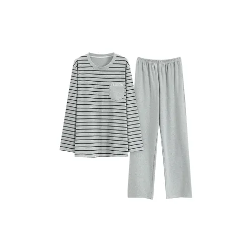 FENTENGCARE Pajama Set Men's Light Heather Gray