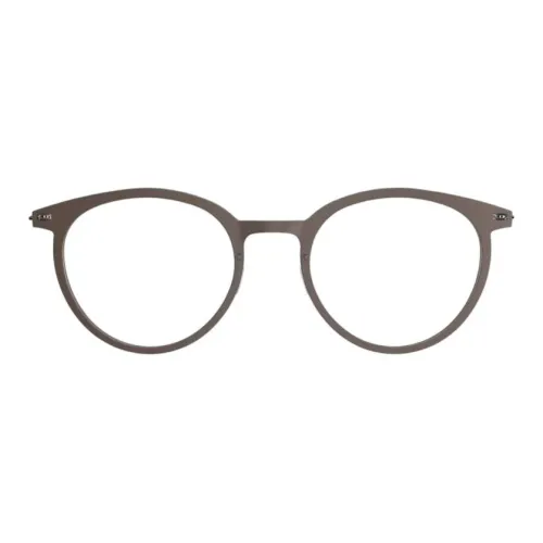 LINDBERG Titanium Oval Eyeglass Frames Unisex Brown
