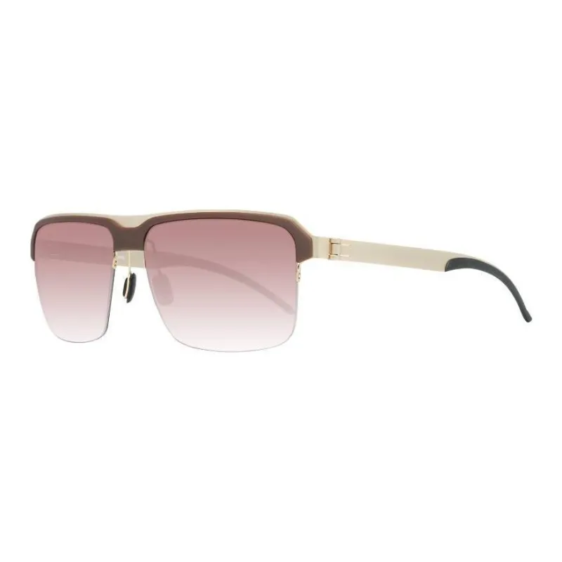 Mercedes Benz Metal Irregular Shape Sunglasses Men's Gold-0