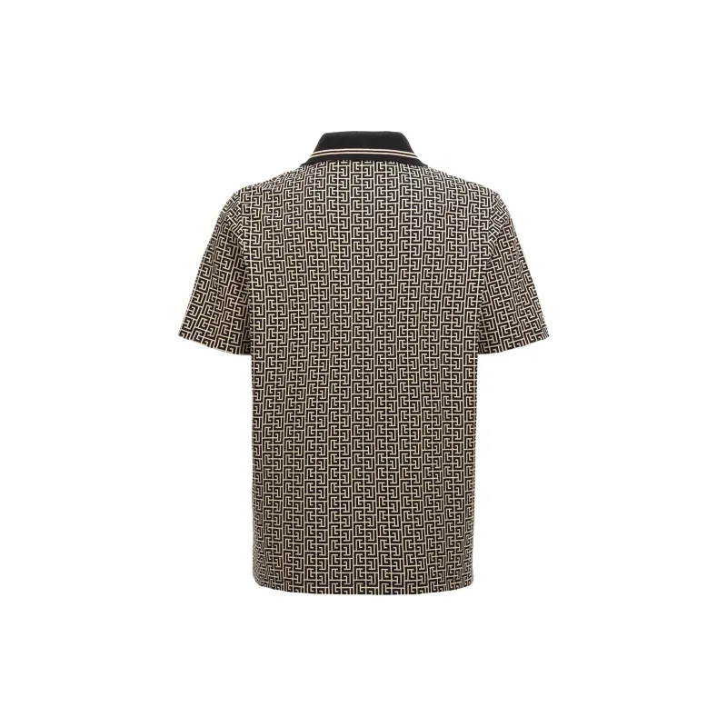 BALMAIN Monogram Polo Shirt-1