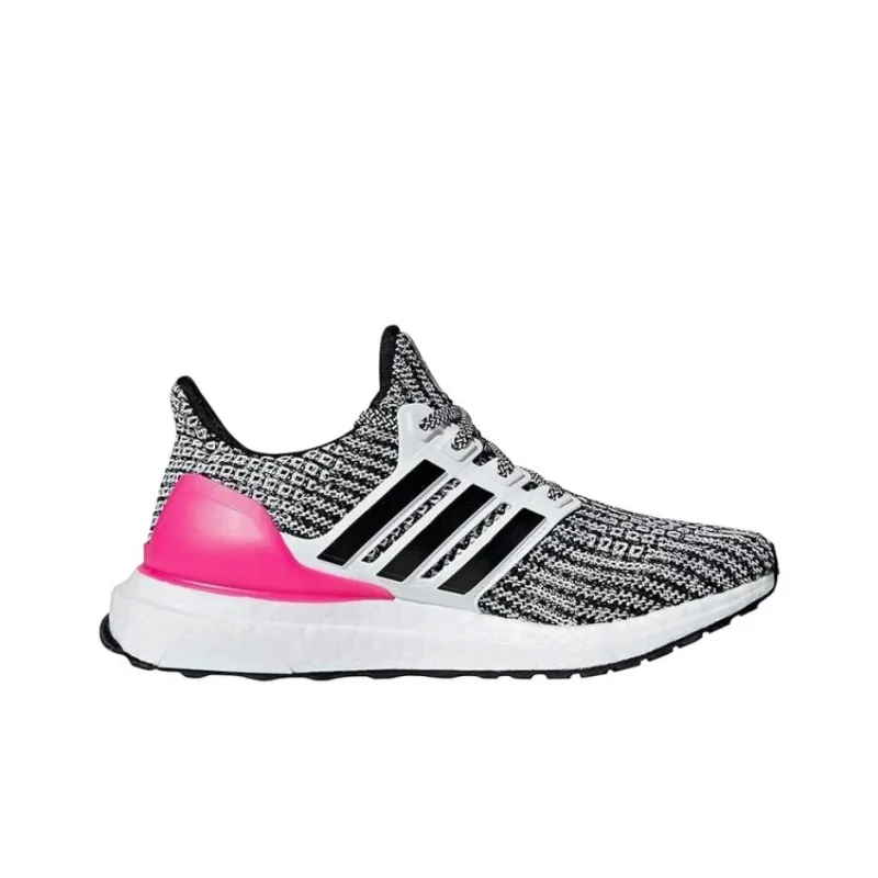 Adidas Ultra Boost 4.0 White Black Pink Youth Women's-1