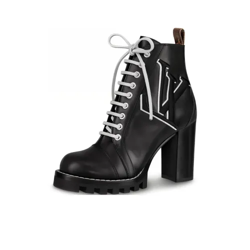 LOUIS VUITTON Star Trail Ankle Boots Women's Black