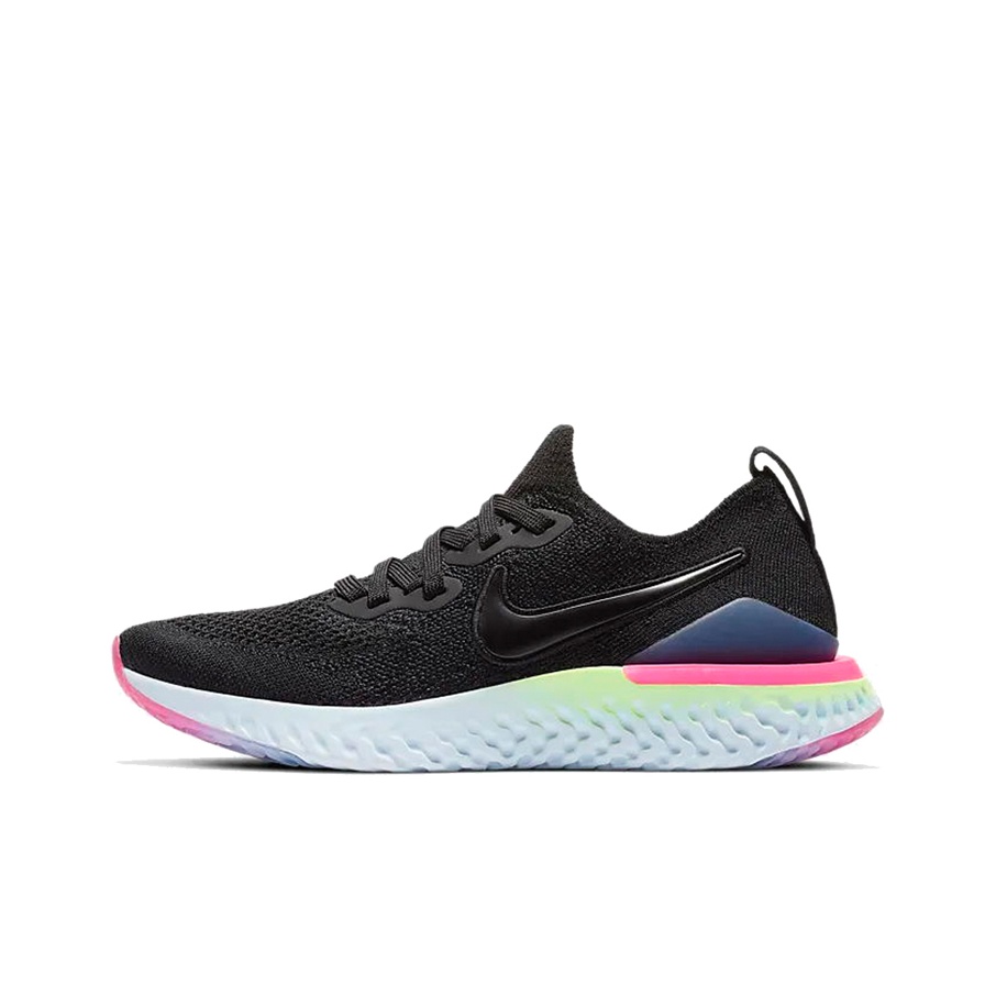 Nike Epic React Flyknit 2 Black Sapphire Hyper Pink GS POIZON