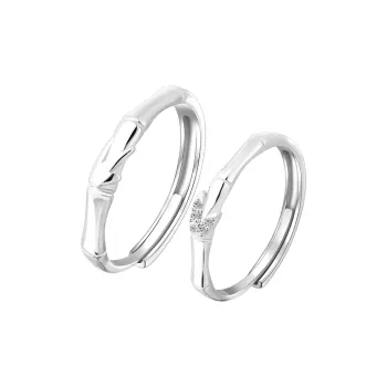 MAGICPOLE 925 Sterling Silver Zircon Rings Unisex Silver