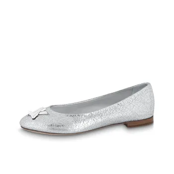 LOUIS VUITTON Lv Nina Flat Ballerina Shoes 'Silver' Women's