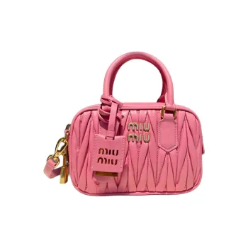 MIU MIU Arcadie Matelassé Nappa Leather Mini Bag Women's Petal Pink