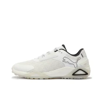 PUMA Golf Cushioning Slip Resistant Low Top Golf Shoes Men's White Black Gray