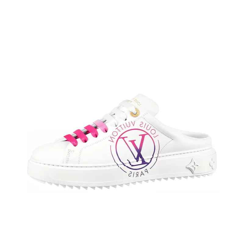 LOUIS VUITTON Time Out Odor Resistant Closed Toe Slippers Women's White-0