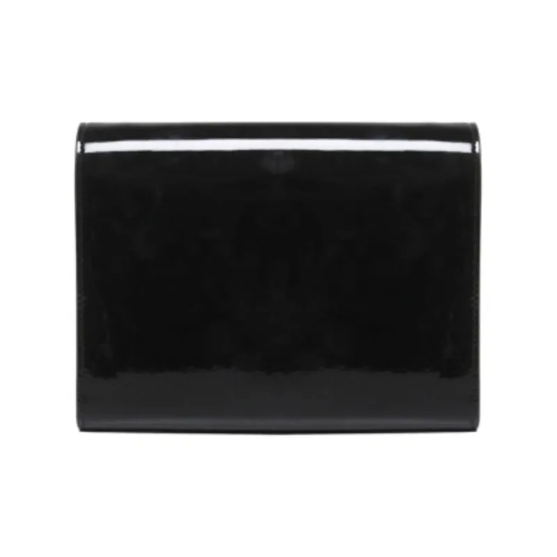 SAINT LAURENT Patent Leather Wallet Women's Black-2