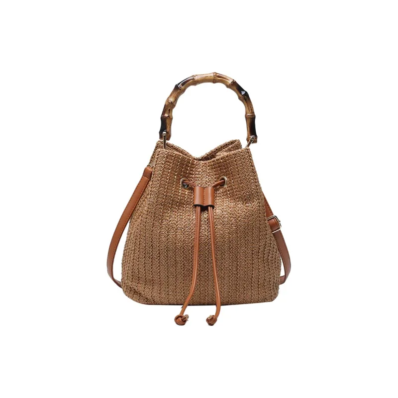 S.REPHEN Straw One Shoulder Handbag Regular Women's Khaki/White/Brown-2