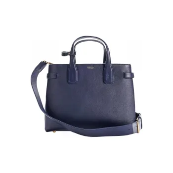 Burberry Cow Leather Crossbody Bag Shoulder Bag Handbags Women's Sheng Zheng Blue