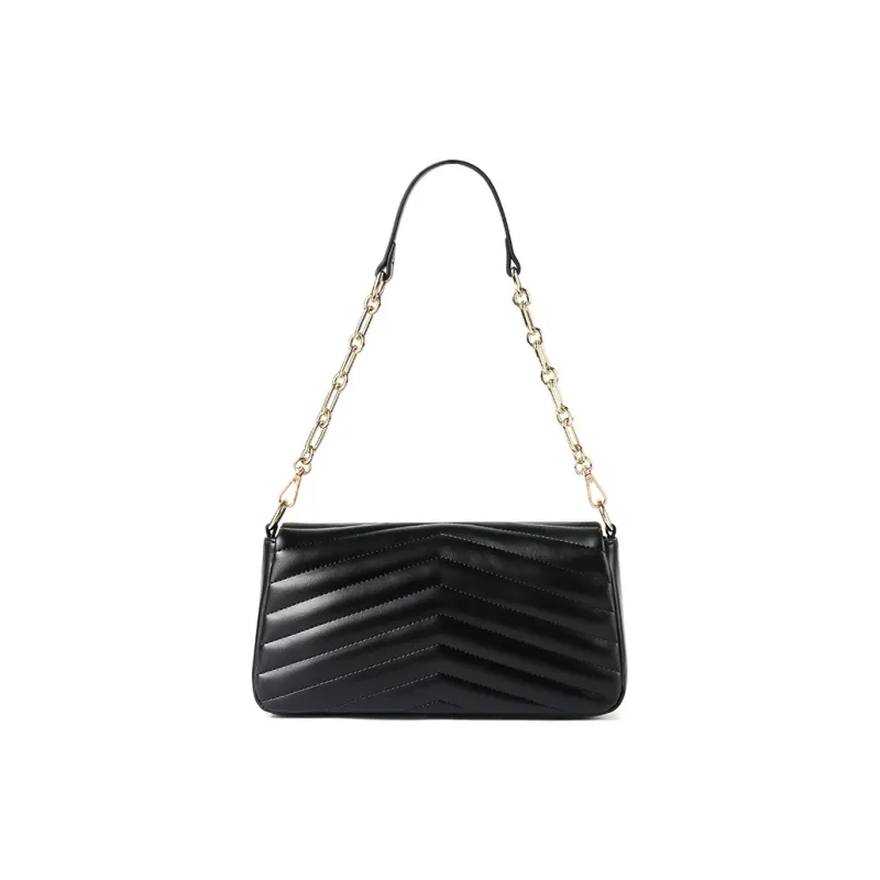 TUCANO Chanel Inspired Versatile Fashion Premium Chain Bag Crossbody Bag, Shoulder Bag Women's Classic Black-2