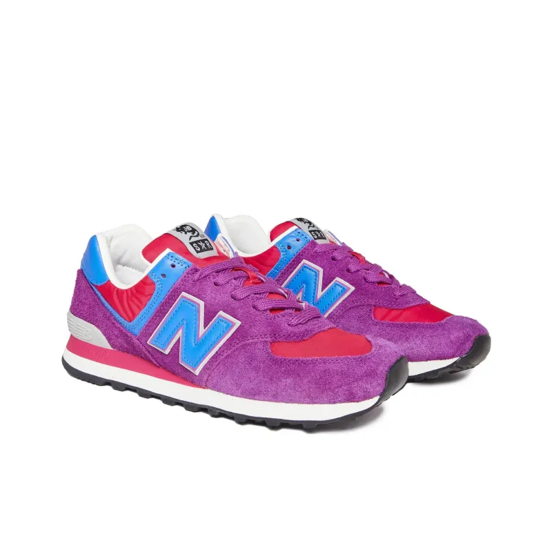 Stray Rats x New Balance NB 574 Slip-Resistant Low-Top Running Shoes Men's Purple Blue-2