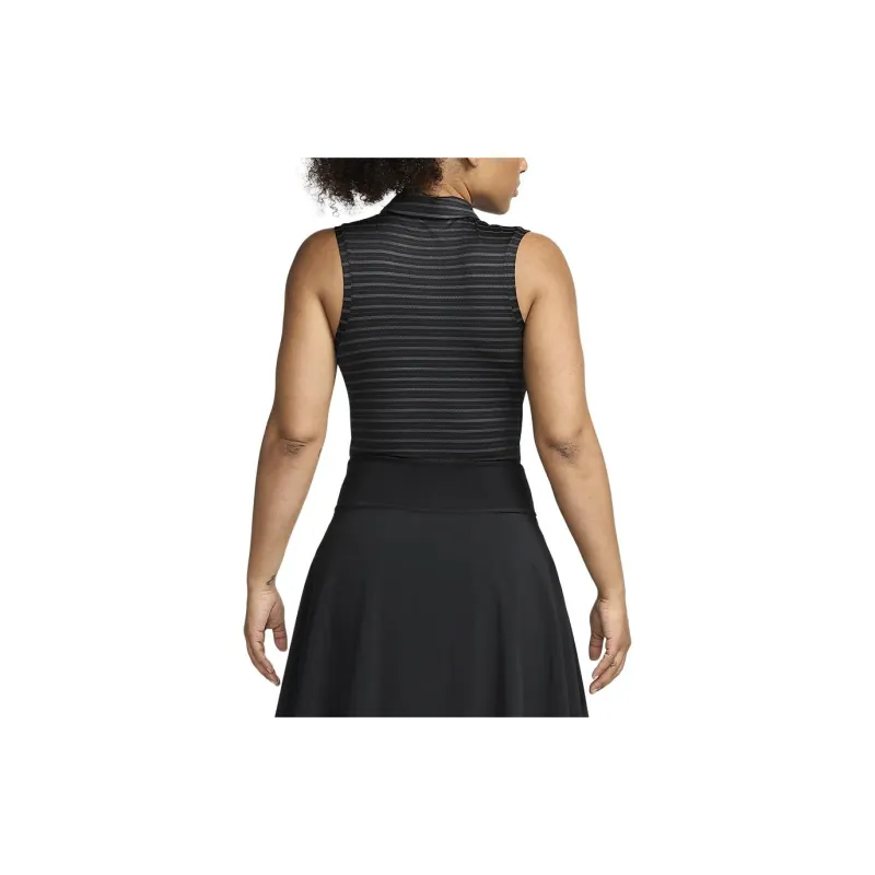 Nike Victory Women's Dri FIT Sleeveless Striped Golf Polo-1