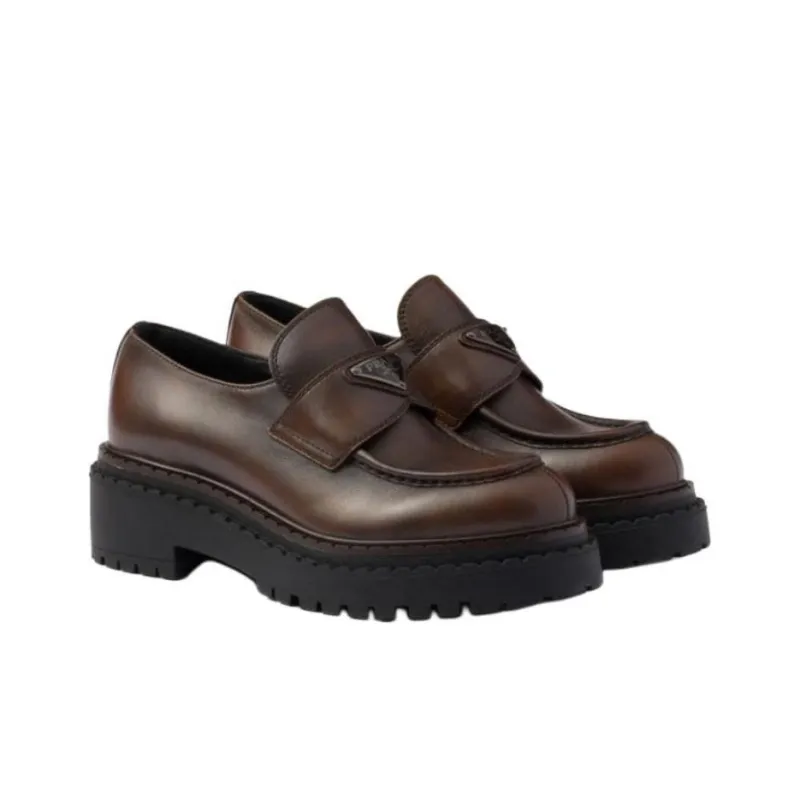PRADA Loafers 5.5cm Women's Dark Brown-2