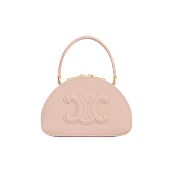 CELINE Patent Leather Calfskin Crescent Bag, Handbag, Shoulder Bag, Crossbody Bag Women's Pink