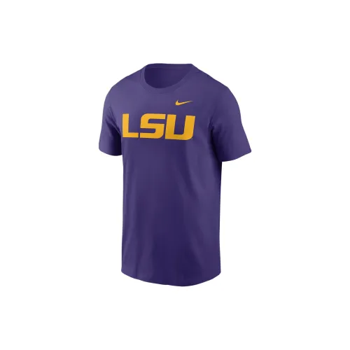 Nike College T-Shirts Men Purple