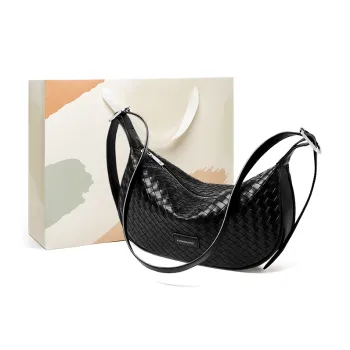 15 MINS Synthetic Leather Shoulder Bag Crossbody Bag Regular Women's Midnight Black