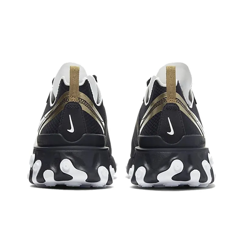 Nike React Element 55 Black Metallic Gold White-3